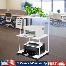 Modern Movable Laptop Printer Small Cart Rolling Laptop Stand Office White Table - Toronto - Canada