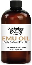 Pure Australian Emu Oil - All Natural 6X Refined for Face, Skin & Hair- 16 Fl Oz