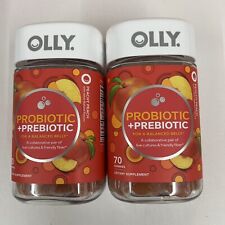 2-pack OLLY Adult Probiotic + Prebiotic Digestive Support Gummy, Peach 70 ct