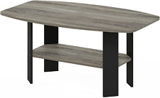 Simple Design Coffee Table, French Oak Grey/Black - Tualatin - US