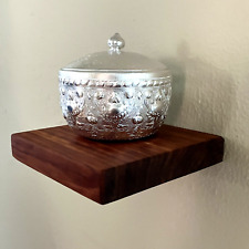 Mini Handmade Wood Floating Shelf Red Cedar Minimalist Display Organizer 5.25 - Lawton - US"