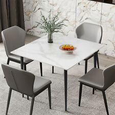 WISFOR Large Dining Table White/Grey Slate Table Kitchen Furniture for 4-6 Seats - Toronto - Canada