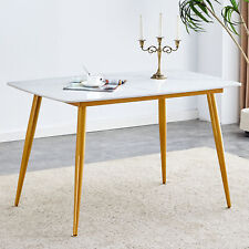 Modern minimalist dining table. White imitation marble patterned 50* 30" * 30 " - Mumbai - India"