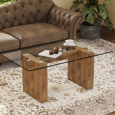 Modern minimalist transparent tempered glass coffee table.Computer desk - Mumbai - India