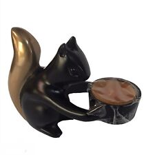 Squirrel Figurine Black Brass Tealight Candle Holder Minimalist Decor Animal VTG - Toronto - Canada