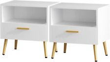 Nightstand Set of 2 Modern Bedside Table with Metal Legs Minimalist and Versatil - Toronto - Canada