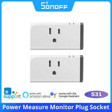 SONOFF S31 Smart Home US Plug Socket Switch WIFI APP Power Monitor Control Timer - CN