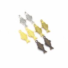 100Pcs Fish Charms Pendant DIY Jewelry Making Accessory for Bracelet Necklace