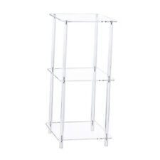 Acrylic Side Table for Small Spaces, 11.8 L x 11.8" W x 28" H, Small - Miami - US"