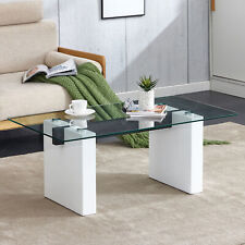 Modern minimalist transparent tempered glass coffee table - Mumbai - India