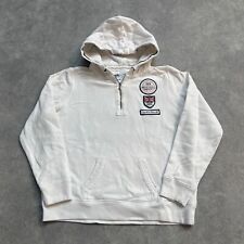 Crew Clothing Hoodie Branded Hooded Sweatshirt Jumper Men's Medium White