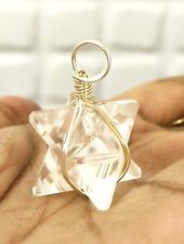 Beautiful Clear Quartz 1 Merkaba Star Pendant Crystal Fashion Jewelry Gift"