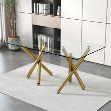 Large modern minimalist rectangular glass dining table, suitable for 6-8 people, - Mumbai - India