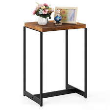 Nightstand Narrow Side Table End Table Rustic Brown Sturdy & Stable Durability - Bordentown - US