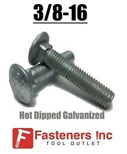 3/8-16 Hot Dipped Galvanized Carriage Bolts Coach Bolts - Select Length & Qty - Redding - US