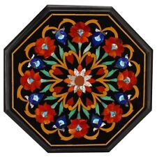 18 Marble Coffee Table Top Carnelian Inlay HandMade Marquetry Art Home Interior"