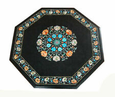 2'x2' Table Marble Inlay Top pietra Dura coffee malachite lapis room decor o31