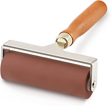 4 Brown Soft Rubber Roller Brayer Ideal for anti Skid Tape Construction Tools"