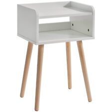 Nightstand, Mid-Century Modern Bedside Table with Solid Wood Legs, Minimalist... - Eugene - US