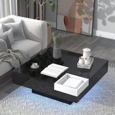 31.5*31.5in Square Coffee Table with Detachable Tray and Plug-in 16-color LED - Mumbai - India