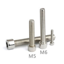 M5 M6 Stainless Steel Metric Full Thread Hex Socket Cap Head Screw Bolt DIN912 - CN