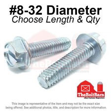 #8-32 Slotted Hex Washer Head Type F Thread Cutting Screws (Pick Length & Qty) - Cleveland - US