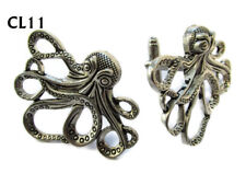 steampunk jewellery cufflinks silver octopus kraken pirate Black Sails #CL11