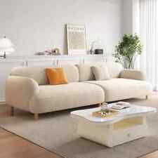 Modern Nordic Style Beige Minimalist Sofa Living Room 2.6m Couch Stylish Flannel - Mumbai - India