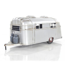 Silver Wanderlust Handcrafted Iron Trailer Model Beautiful Home Decoration
