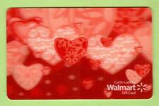 WALMART ( Canada ) Floating Hearts 2011 Lenticular Gift Card ( $0 )