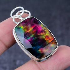 Ammolite Gemstone Handmade 925 Sterling Silver Gift Jewelry Pendant 1.89 u991"