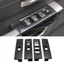 Carbon Fiber Window Switch Panel Cover Trim For Toyota Tundra 2022-2024