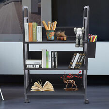 Office Supplies Storage Cart Rack Mobile Office Book Storage w/ 3 Flat Shelves - Toronto - Canada