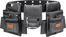 12 Pockets Tool Belts for Men, Heavy Duty Carpenter/Construction/Diy'Er/Electric