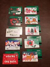 2022 Starbucks Christmas Holiday Gift Card full set of 10 MARKER MAG STRIP CARDS