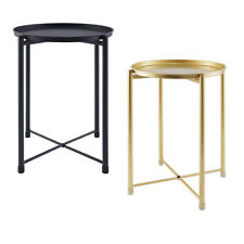 YSSOA Round Metal Tray End Table Removable top Anti-Rust & Waterproof 16x16x20 - Toronto - Canada"