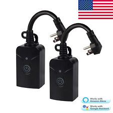 2 Pack Outdoor Smart WiFi Plug HBN Heavy Duty Wi-Fi Timer with 1 Grounded Outlet - El Monte - US