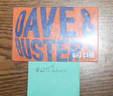 $25.00 Dave And Busters Gift Card AO4059989
