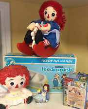 Raggedy Ann Rocking Doll, Baby Dish, Planter Figurine Lot 4 Items Infant Nursery