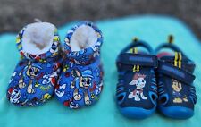 Lot Of 2 Footwear Items Paw Patrol Sandals & Slippers Size 6 Toddler Kids
