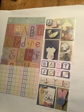 Lot of Baby themed scrapbooking items