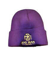 Big Man Clothing Purple Beanie w/Gold Logo