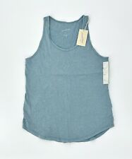 Universal Thread Activewear Workout Casual Cotton Tank Top in Blue Size: Med