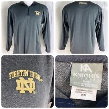 Knights Apparel Men's Sz Medium 38-40 ND Notre Dame Fightin' Irish 1/4 Zip Shirt