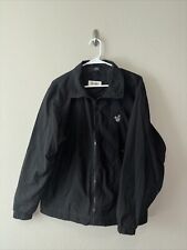 Vintage Walt Disney Studios Jacket Mickey Black Windbreaker Bomber Sm Nylon