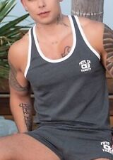 New in Package Men's Sexy Andrew Christian Phys. Ed Varsity Tank - Gay Interest