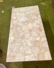 Rose Quartz Kitchen Slab Table Luxury Handmade Housewarming Furniture Decor