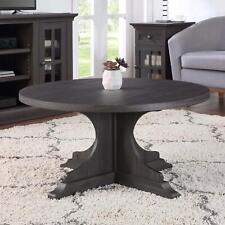 Better Homes & Gardens Canton Round Pedestal Base Coffee Table Tobacco Oak - Mumbai - India