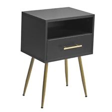 Nightstand Modern Bedside Table with Legs, Minimalist and Black Mid-Century - Mumbai - India