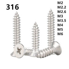 316 Stainless Steel Phillips Countersunk Self Tapping Sheet Metal Screws - CN